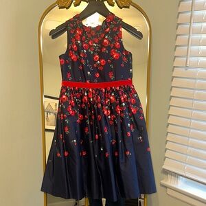 Janie & Jack Floral Navy girls holiday Dress